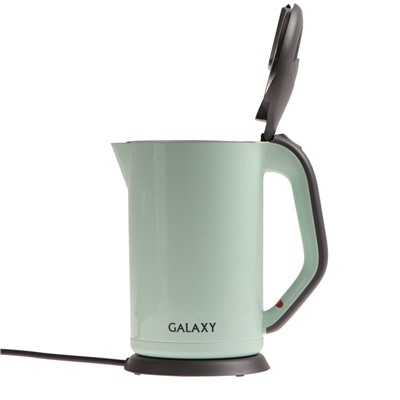 Чайник электрический Galaxy GL 0330, пластик, колба металл, 1.7 л, 2000 Вт, салатовый