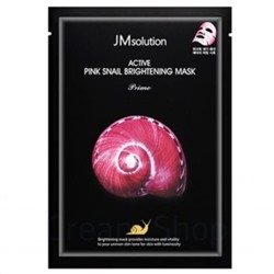 JMSolution Увлажняющая маска с муцином розовой улитки Active Pink Snail Brightening Mask Prime 33ml