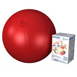 АЛЬПИНА пласт  Фитбол Стандарт d750мм красный (мяч медицинский для реабилитации)