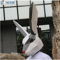 3D маска Снежный кролик, сделай сам.