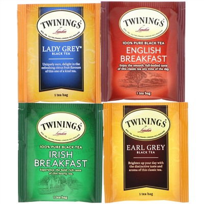 Twinings, Черный чай, 20 чайных пакетиков, 40 г (1,41 унции)