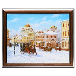 Картина "Зимняя улица" 28*23см