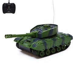 Танк радиоуправляемый «Армия», работает от аккумулятора, световые и звуковые эффекты, цвет зелёный