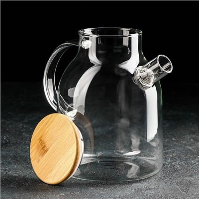 Чайник стеклянный заварочный Magistro «Эко», 1,8 л, с металлическим ситом
