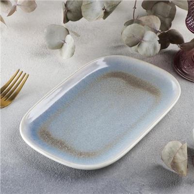 Блюдо для подачи Magistro Ocean, 20×13 см, цвет голубой