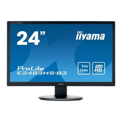 Монитор Iiyama 24" E2483HS-B3 TN+film 1ms 16:9 HDMI 1000:1 250cd 170/160 1920x1080 D-Sub DP   329524