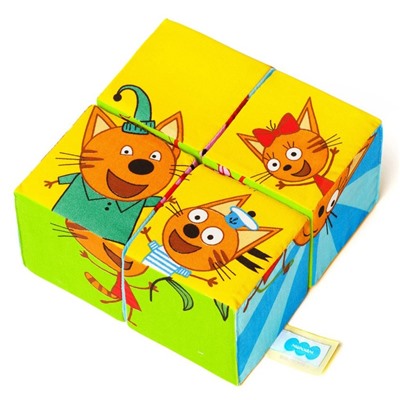 Набор мягких кубиков «Три Кота. Собери Карамельку»