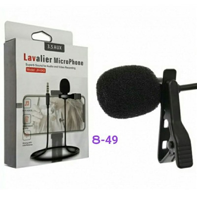 Петличный микрофон JH-043 Lavalier MicroPhone Черный, код 160806
