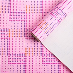 Бумага для декорирования, "Графика", розовый, 0,7 х 10 м