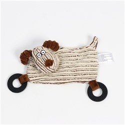 Игрушка текстильная с резиновыми кольцами "Собака", 18 х 16 см