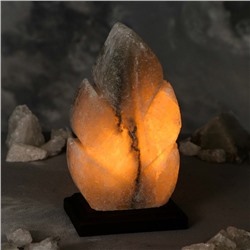 Соляная лампа "Лист резной", цельный кристалл, 20.5 см, 2-3 кг