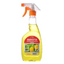 Средство для мытья стёкол и зеркал "Минута", лимон, 500 мл