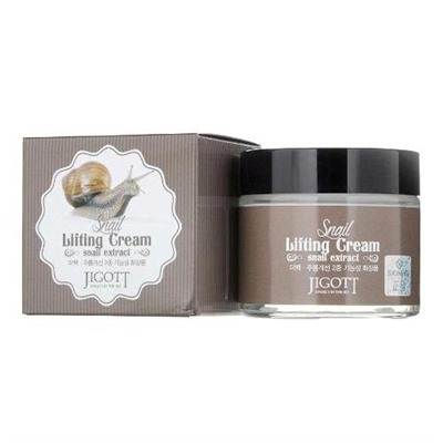 Jigott Snail Lifting Cream Антивозрастной крем с улиточным муцином, 70 мл