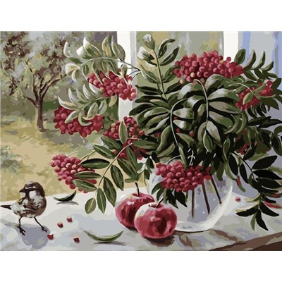 Картина по номерам 40х50 - Ягоды и яблоки