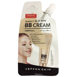 ВВ-крем для лица 6 в 1 с защитой от солнца SPF 50+/PA+++ (светлый тон 21) Yeppen Skin Dermal, Корея, 10 г