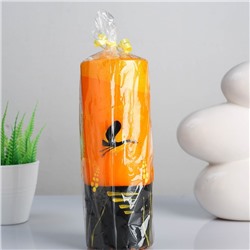Свеча «Навстречу радости», 70 × 70 × 200 мм, цвет оранжевый