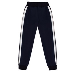 Синие спортивные брюки с лампасами для девочки 84451-ДШС20