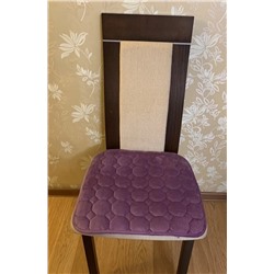 Сидушка на стул велюр соты 45х45 см фиолетовый