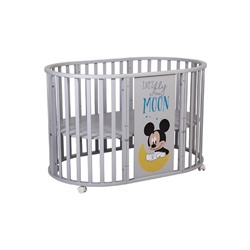 Кроватка детская Polini kids Disney baby 925, «Микки Маус», цвет серый