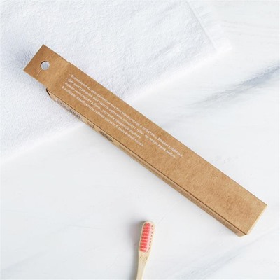 Зубная щетка в бамбуковом чехле «В стране чудес», 3,1 × 24,1 × 3,1 см