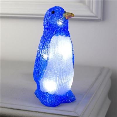 Светодиодная фигура «Пингвин» 7 × 20 × 7 см, акрил, 10 LED, батарейки ААх2 (не в комплекте), свечение белое