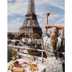 Картина по номерам 40х50 - Завтрак в Париже