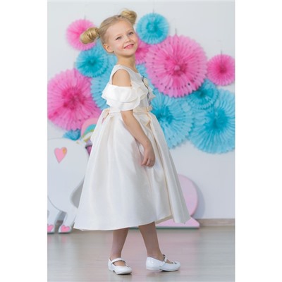 Платье нарядное для девочки MINAKU «Габриелла», рост 128 см, цвет бежевый