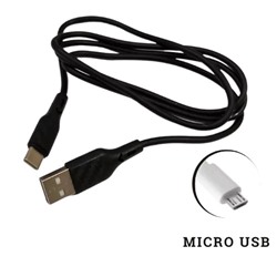 USB провод силиконовый для зарядки MICRO 1 метр чёрный
