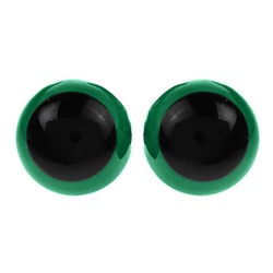 Глаза винтовые с заглушками, полупрозр, набор 4 шт., цвет зелен, разм 1 шт. 1,3*1,3 см