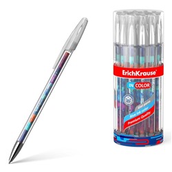 Ручка гелевая ErichKrause Patchwork 0,5 мм, синий стержень с рисунком