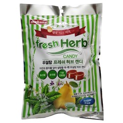 Карамель без сахара "Мята, айва, грейпфрут, лайм" Fresh Herb Melland, Корея, 74 г