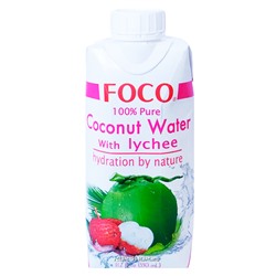 Кокосовая вода с соком личи Foco, Вьетнам, 330 мл