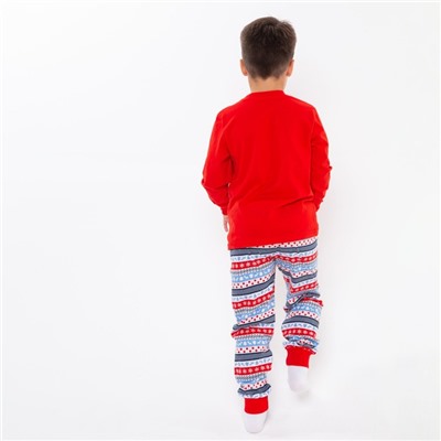 Пижама детская, цвет красный, рост 92 см