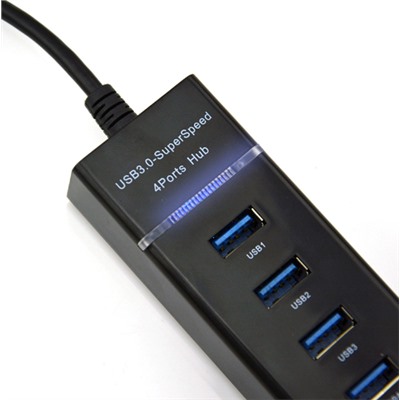 Концентратор Splitter высокоскоростной для ноутбука USB 3.0, 4 порта