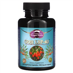 Dragon Herbs, Goji LBP-40, 500 mg, 100 Vegetarian Capsules