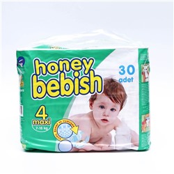 Подгузники детские Bebish 4 Maxi (7 - 18 kg), 30 шт