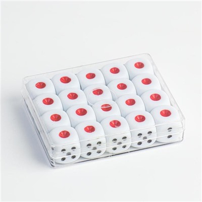 Кубик игральный, 20 шт, 1.2 х 1.2 см