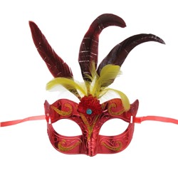Карнавальная маска «Новинка», с перьями, цвета МИКС
