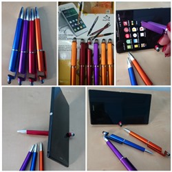 Ручка 3 в 1 подставка для смартфона и стилус