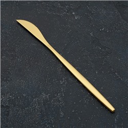 Нож столовый Magistro «Блинк», h=22 см, на подвесе, цвет золотой