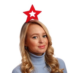 Карнавальный ободок "Красная звезда", поролон