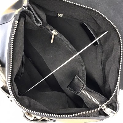 Лаконичный рюкзак-сумка Promo_Script из качественной натуральной кожи бирюзово-изумрудного цвета.