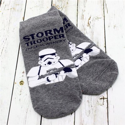 Короткие носки р.37-44 "Star Wars" Клон Серые