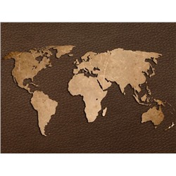 3D Фотообои  «Карта мира на коже»
