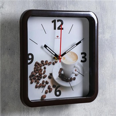 Часы настенные, серия: Кухня,  "Чашка кофе", 22х22см, плавный ход