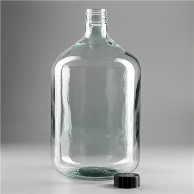 Бутыль стеклянный «Прозрачный», 15 л, с крышкой