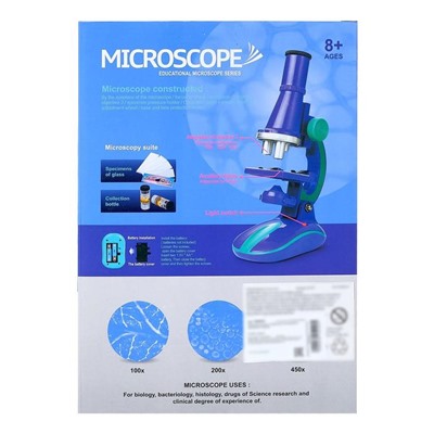 Микроскоп детский с набором для исследований, цвета МИКС