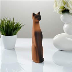 Фигура "Кот Египетский" средний подпал коричневый 6 × 5 × 23 см 005