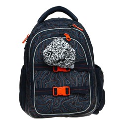 Рюкзак школьный, Kite 8001, 40 х 29 х 17 см, эргономичная спинка, тёмно-синий