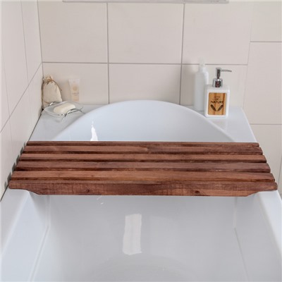 Решётка в ванну с водоотталкивающим покрытием, 68×26×3 см, сосна